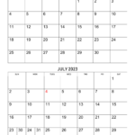 June And July 2023 Calendar Calendar Quickly