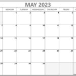 May 2023 Calendar Free Printable Monthly Calendars