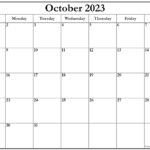 October 2023 Calendar Free Printable Calendar Templates