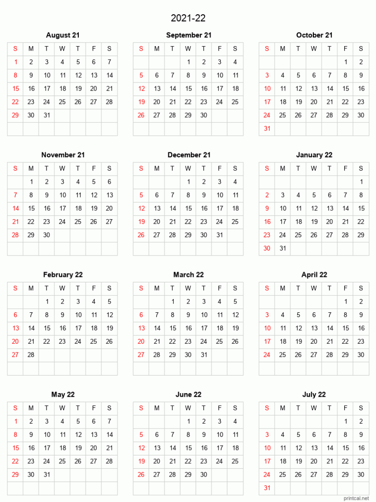 Printable 5 By 8 2021 Calendar 2021 Yearly Calendar Template 