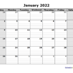 Printable Academic Calendar 2022 PRINTABLE CALENDAR 2021