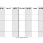 Printable Blank Calendar