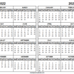 Printable Calendar For 2022 And 2023 Blank Two Year Calendar