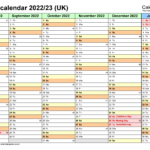 School Calendars 2022 23 UK Free Printable Word Templates