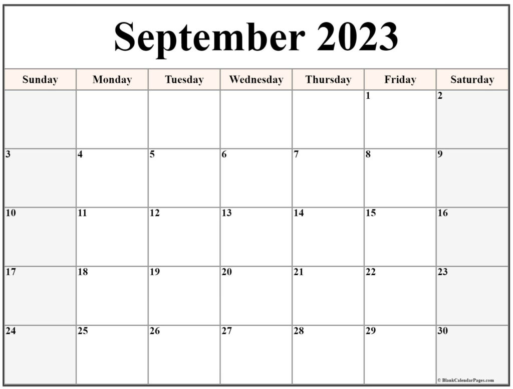 September 2023 Calendar Free Printable Calendar