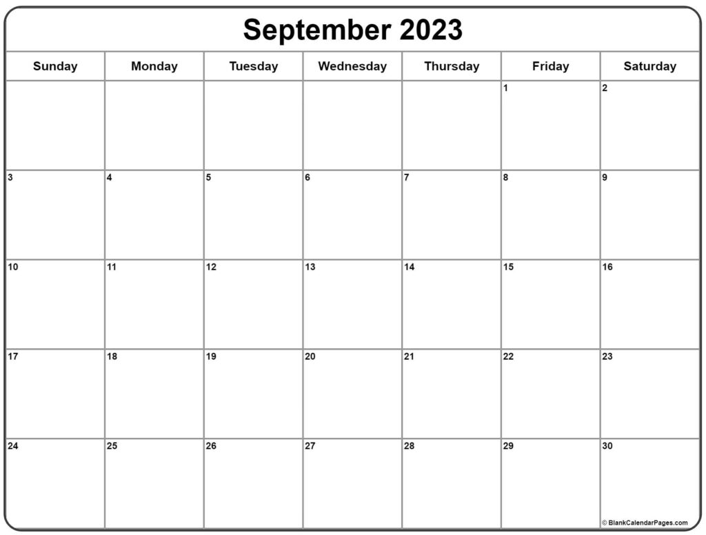 September 2023 Calendar Free Printable Calendar