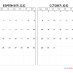 September And October 2023 Calendar Calendar Quickly