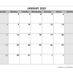 2023 Blank Monthly Calendar Free Printable Templates