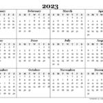 2023 Blank Yearly Calendar Template Free Printable Templates