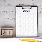 2023 Calendar Blank Vertical Yearly View Extra Large Wall Etsy