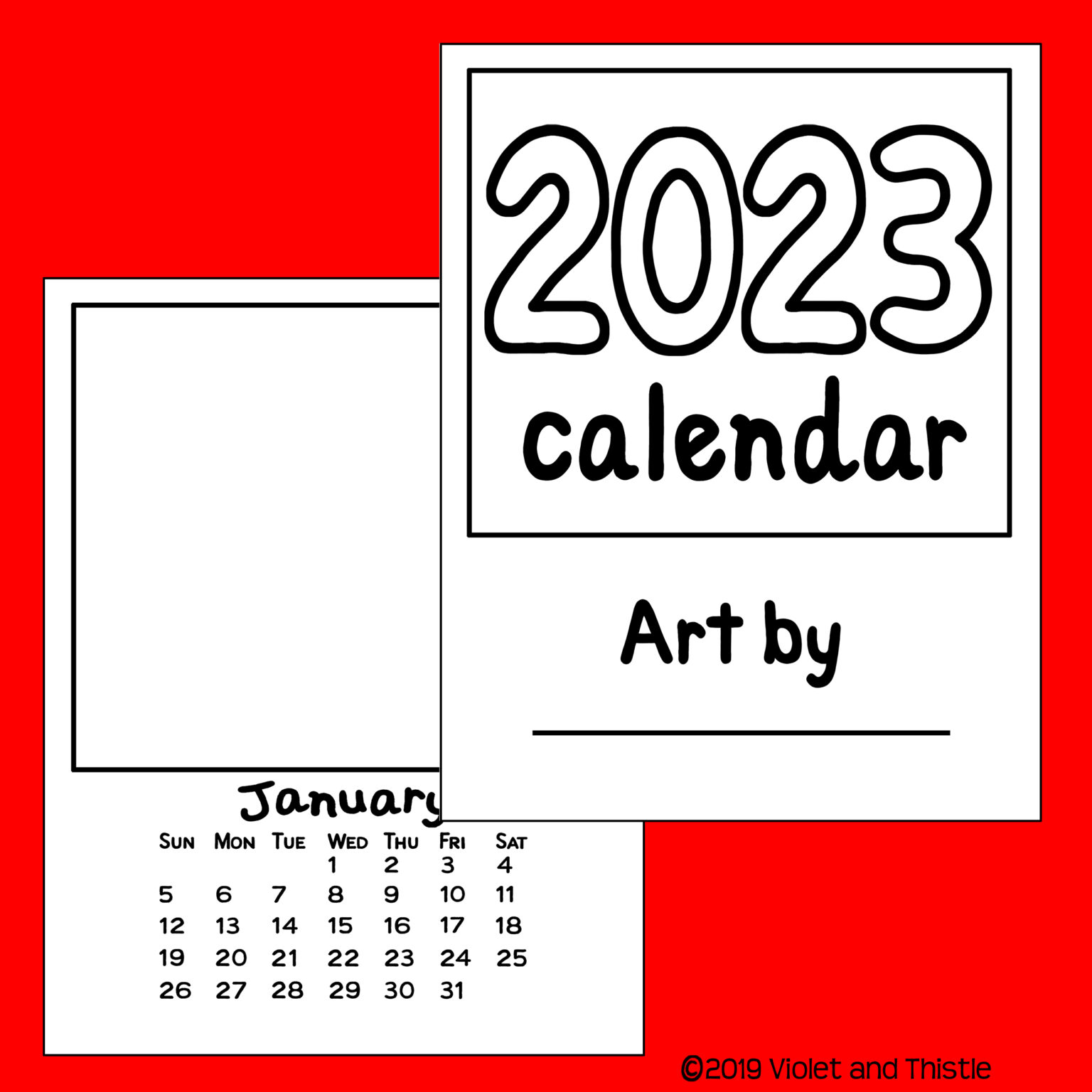 2023 Calendar Parent Christmas Gift For Parent Family Monthly Printable