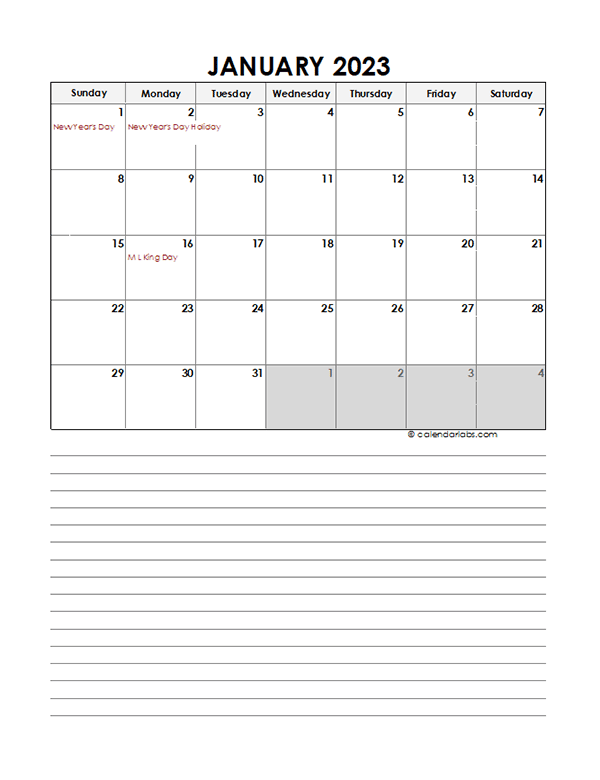 2023 Blank Excel Calendar 2023 FreeBlankCalendar