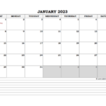 2023 South Africa Monthly Calendar With Notes Free Printable Templates
