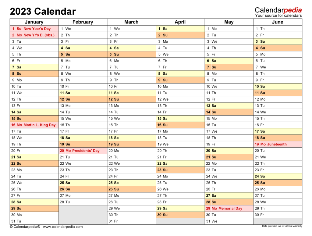 2023 Year Calendar Yearly Printable 2023 Calendar Blank Printable 