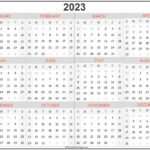 2023 Year Calendar Yearly Printable Printable Calendar Design