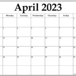 April 2023 Calendar Free Printable Calendar