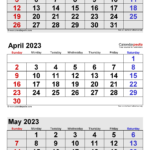 April 2023 Calendar Templates For Word Excel And PDF