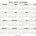 Blank 2023 2024 Free Printable Calendars Two Year Calendar 2023 24