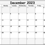 December 2023 Calendar Free Printable Calendar