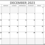 December 2023 Calendar Free Printable Calendar