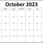 Download Printable October 2023 Calendars October 2023 Calendar Free