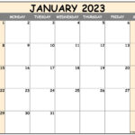 January 2023 Calendar Free Printable Calendar