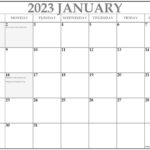 January 2023 With Holidays Calendar