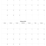 January And February 2023 Printable Calendar Template