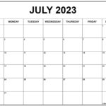 July 2023 Calendar Free Printable Calendar