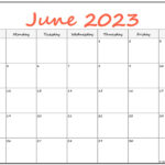 June 2023 Calendar Free Printable Calendar