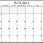 June 2023 Calendar Free Printable Calendar