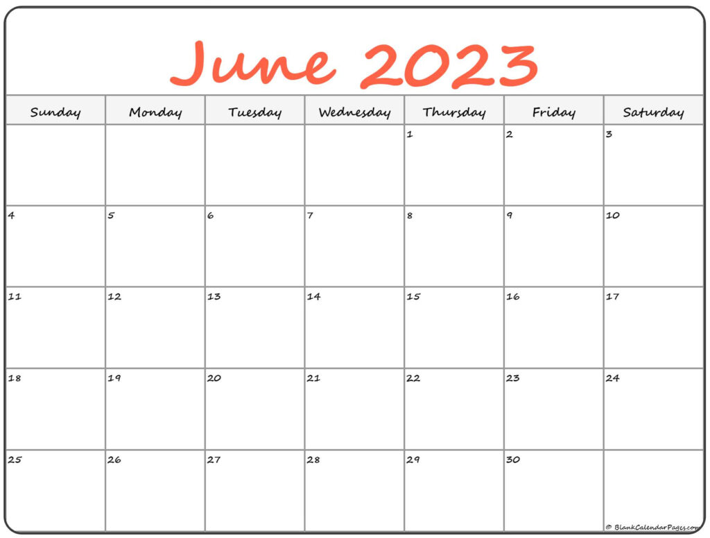 June 2023 Calendar Free Printable Calendar
