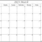 March 2023 Calendar Free Printable Calendar