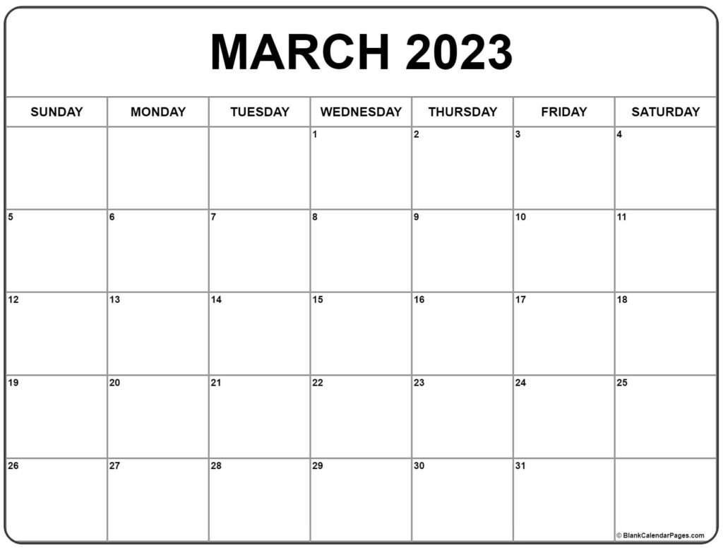 March 2023 Calendar Free Printable Calendar March 2023 Calendar Free 