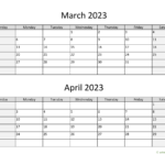 March And April 2023 Calendar WikiDates