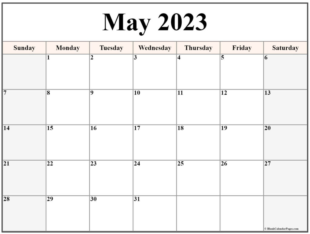 May 2023 Calendar Free Printable Calendar