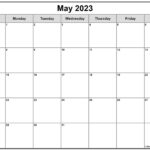 May 2023 Calendar Free Printable Calendar