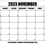 November 2023 Calendar Free Blank Printable Templates