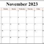 November 2023 Calendar Free Printable Calendar