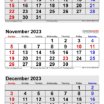 November 2023 Calendar Templates For Word Excel And PDF