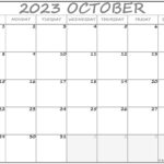 October 2023 Calendar Free Printable Calendar