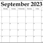 September 2023 Calendar Free Printable Calendar