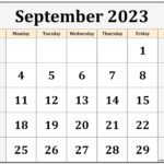 September 2023 Calendar Free Printable Calendar Templates