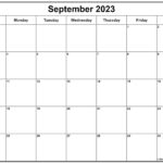 September 2023 Calendar Free Printable Calendar Templates