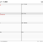 Weekly Calendars 2023 For Word 12 Free Printable Templates